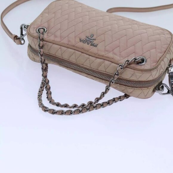 PRADA Quilted Hand Bag Nylon 2way Pink Auth - Picture 11 of 16